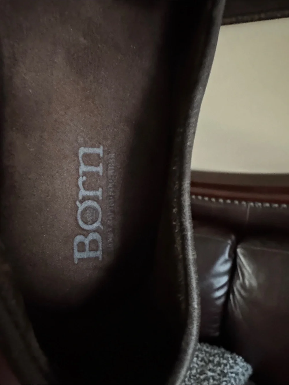 Born Dark Brown Leather Penny Loafers